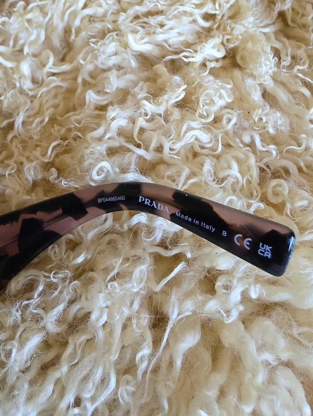 Black Prada Oversized Square Black Tortoise Shell Sunglasses With Matching Case